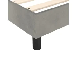 vidaXL Boxspringbett mit Matratze Hellgrau 140x200 cm Samt1399424* Betten