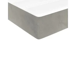 vidaXL Boxspringbett mit Matratze Hellgrau 140x200 cm Samt1399424* Betten