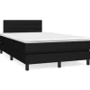 vidaXL Boxspringbett mit Matratze Schwarz 120x200 cm Stoff1373129* Betten
