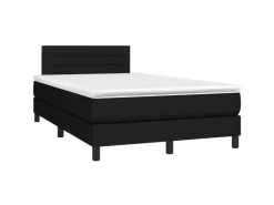 vidaXL Boxspringbett mit Matratze Schwarz 120x200 cm Stoff1373129* Betten