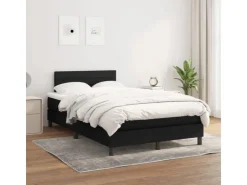vidaXL Boxspringbett mit Matratze Schwarz 120x200 cm Stoff1373129* Betten