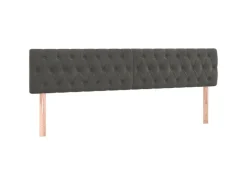 vidaXL Boxspringbett mit Matratze Dunkelgrau 200x200 cm Samt1357756