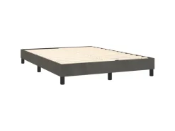 vidaXL Boxspringbett mit Matratze Dunkelgrau 140x200 cm Samt1399197* Betten