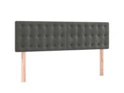 vidaXL Boxspringbett mit Matratze Dunkelgrau 140x200 cm Samt1399197* Betten