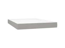 vidaXL Boxspringbett mit Matratze Hellgrau 140x200 cm Samt1389952