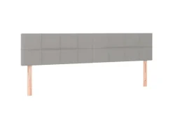 vidaXL Boxspringbett mit Matratze Hellgrau 140x200 cm Samt1389952