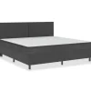 vidaXL Boxspring-Bettgestell Grau Stoff 200x200 cm621163* Betten