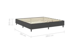 vidaXL Boxspring-Bettgestell Grau Stoff 200x200 cm621163* Betten