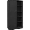 vidaXL Büroschrank mit Schiebetür Anthrazit 90x40x180 cm Stahl Modell 1* Aufbewahrung