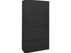 vidaXL Büroschrank mit Schiebetür Anthrazit 90x40x180 cm Stahl Modell 1* Aufbewahrung