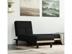 vidaXL Chaiselongue Schwarz Stoff Modell 3