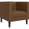vidaXL Chesterfield-Sessel Braun Kunstleder in Wildleder-Optik 2164395* Sessel