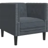 vidaXL Chesterfield-Sessel Dunkelgrau Samt 2146438* Sessel