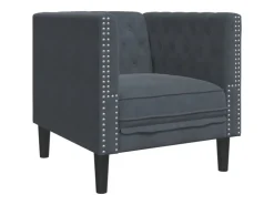 vidaXL Chesterfield-Sessel Dunkelgrau Samt 2146438* Sessel