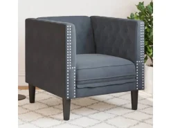 vidaXL Chesterfield-Sessel Dunkelgrau Samt 2146438* Sessel