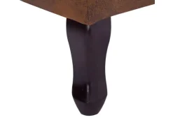 vidaXL Chesterfield-Sessel und Fußhocker Braun Wildleder-Optik