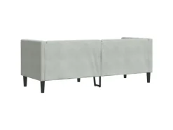 vidaXL Chesterfield-Sofa mit Nackenrollen 3-Sitzer Hellgrau Samt 2157821
