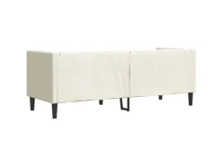 vidaXL Chesterfield-Sofa mit Nackenrollen 3-Sitzer Creme Samt 2157823