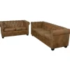 vidaXL Chesterfield-Sofas 2-Sitzer und 3-Sitzer Braun