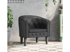 vidaXL Clubsessel Schwarz Kunstleder Modell 2* Sessel