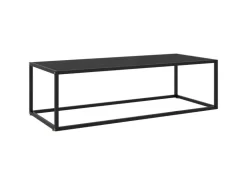 vidaXL Couchtisch Schwarz mit Schwarzem Glas 120x50x35 cm* Tische