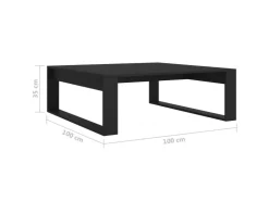 vidaXL Couchtisch Schwarz 100x100x35 cm Holzwerkstoff Modell 1