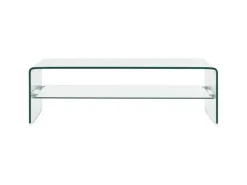 vidaXL Couchtisch Transparent 98×45×31 cm Hartglas 284745