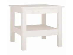 vidaXL Couchtisch 45x45x40 cm Massivholz Kiefer 814265* Regal Weiß|Regale Massivholz