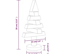 vidaXL Deko-Weihnachtsbäume 2 Stk Holz 30 cm Massivholz Kiefer* Ostern