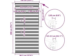 vidaXL Doppelrollo 100x200 cm Stoffbreite 95,9 cm Polyester 4014781
