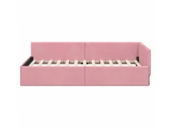 vidaXL Eckbettgestell mit Kopfteil 100 x 200 cm Stoff 42016094* Betten