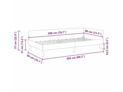 vidaXL Eckbettgestell mit Kopfteil 80 x 200 cm Stoff 42016136
