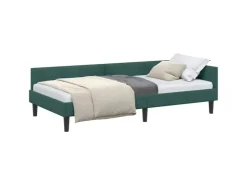vidaXL Eckbettgestell mit Kopfteil 80 x 200 cm Stoff 42016136