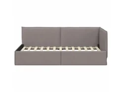 vidaXL Eckbettgestell mit Kopfteil 100 x 200 cm Stoff 42016476