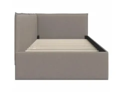 vidaXL Eckbettgestell mit Kopfteil 100 x 200 cm Stoff 42016476