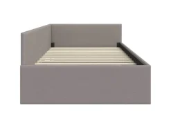 vidaXL Eckbettgestell mit Kopfteil 100 x 200 cm Stoff 42016056* Betten