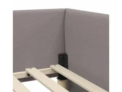 vidaXL Eckbettgestell mit Kopfteil 100 x 200 cm Stoff 42016056* Betten