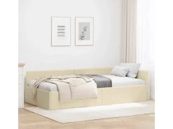 vidaXL Eckbettgestell mit Kopfteil 80 x 200 cm Stoff 42016033* Betten