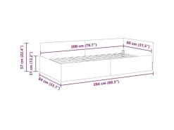 vidaXL Eckbettgestell mit Kopfteil 80 x 200 cm Stoff 42016033* Betten