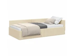 vidaXL Eckbettgestell mit Kopfteil 80 x 200 cm Stoff 42016033* Betten