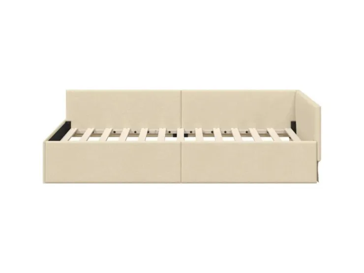 vidaXL Eckbettgestell mit Kopfteil 80 x 200 cm Stoff 42016033* Betten
