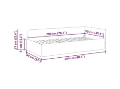 vidaXL Eckbettgestell mit Kopfteil 90 x 200 cm Stoff 42016046