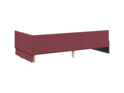 vidaXL Eckbettgestell mit Kopfteil 90 x 200 cm Stoff 42016046