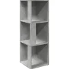 vidaXL Eckregal Betongrau 33x33x100 cm Holzwerkstoff