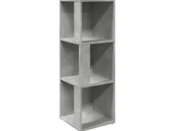 vidaXL Eckregal Betongrau 33x33x100 cm Holzwerkstoff