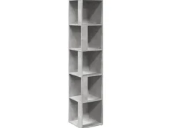 vidaXL Eckregal Betongrau 33x33x164,5 cm Holzwerkstoff