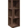 vidaXL Eckregal Braun Eichen-Optik 33x33x100 cm Holzwerkstoff* Eckregale