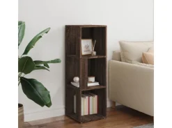 vidaXL Eckregal Braun Eichen-Optik 33x33x100 cm Holzwerkstoff* Eckregale