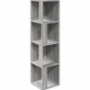 vidaXL Eckregal Grau Sonoma 33x33x132 cm Holzwerkstoff