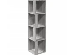 vidaXL Eckregal Grau Sonoma 33x33x132 cm Holzwerkstoff